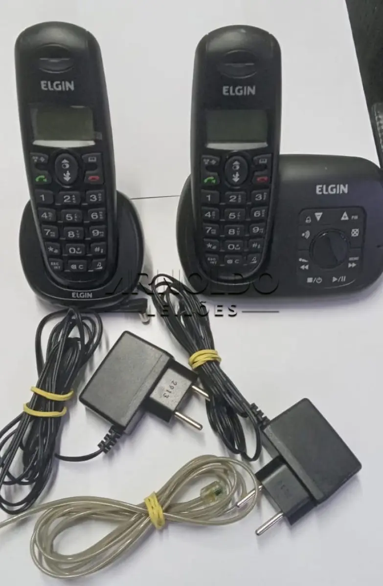 LOTE 005 - TELEFONE SEM FIO ELGIN COM SECRETARIA ELETRONICA