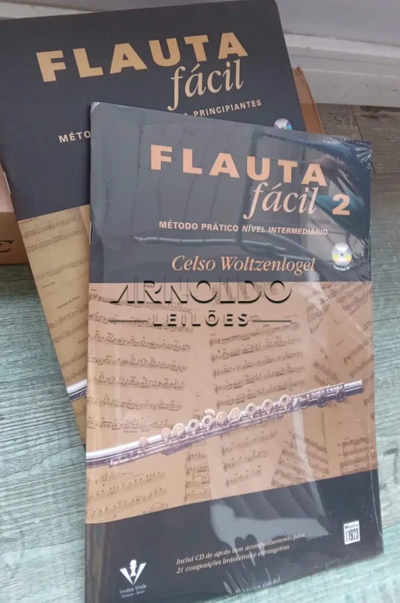 LOTE 010 - FLAUTA LADE E 2 LIVROS FLAUTA FACIL
