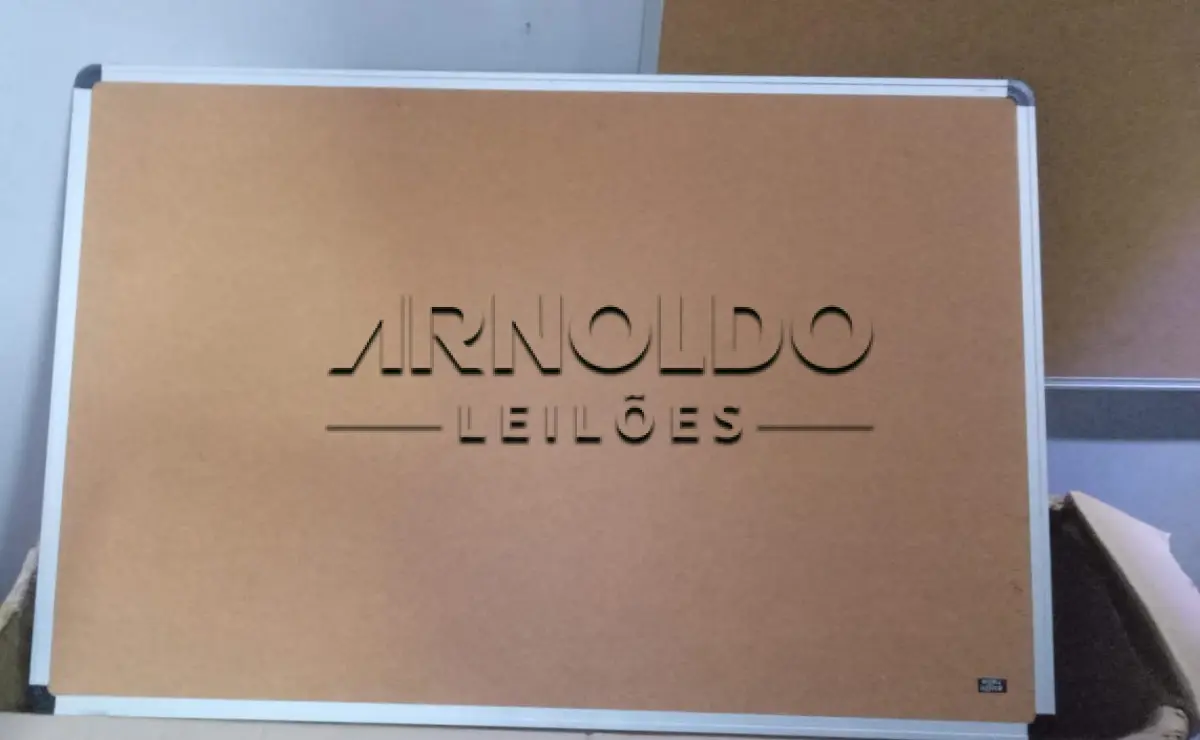 LOTE 007 - 2 QUADROS AVISO MOLDURA ALUMINIO  EASY OFFICE