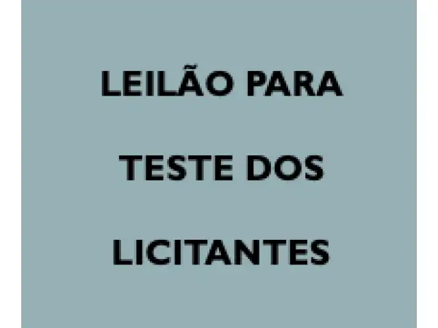 LEILAO PARA TESTE LICITANTES